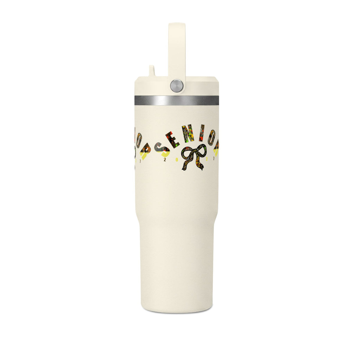Camo/Yellow Polka Dot Bow Nomad Tumbler — Grad Collection