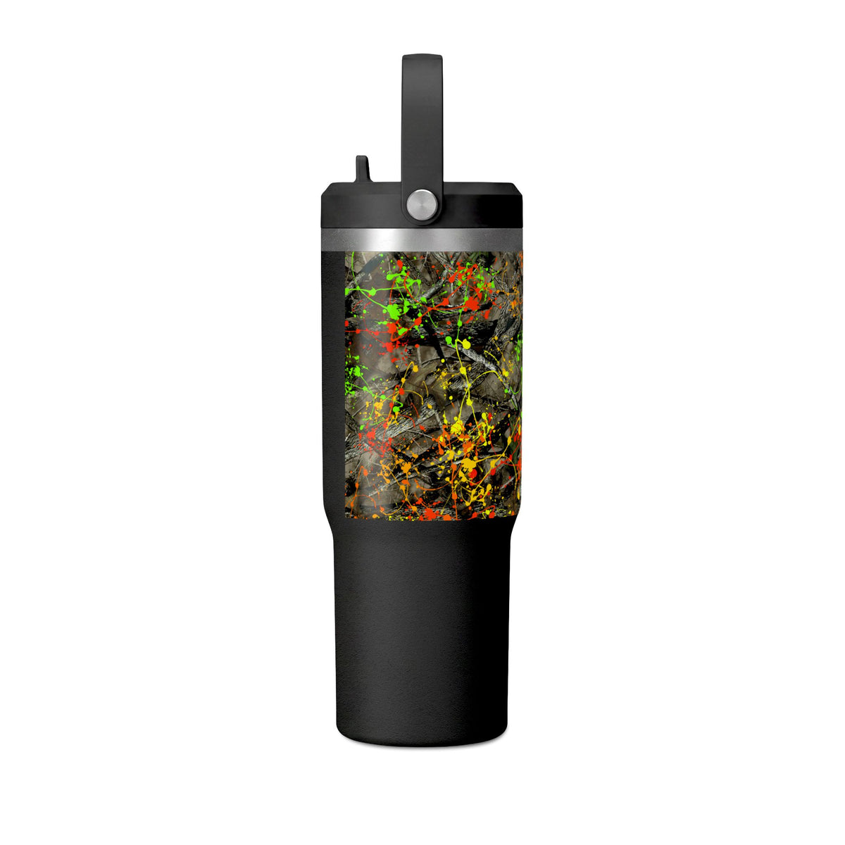 Camouflage Paint Splatter Nomad Tumbler 32oz | Grad Collection