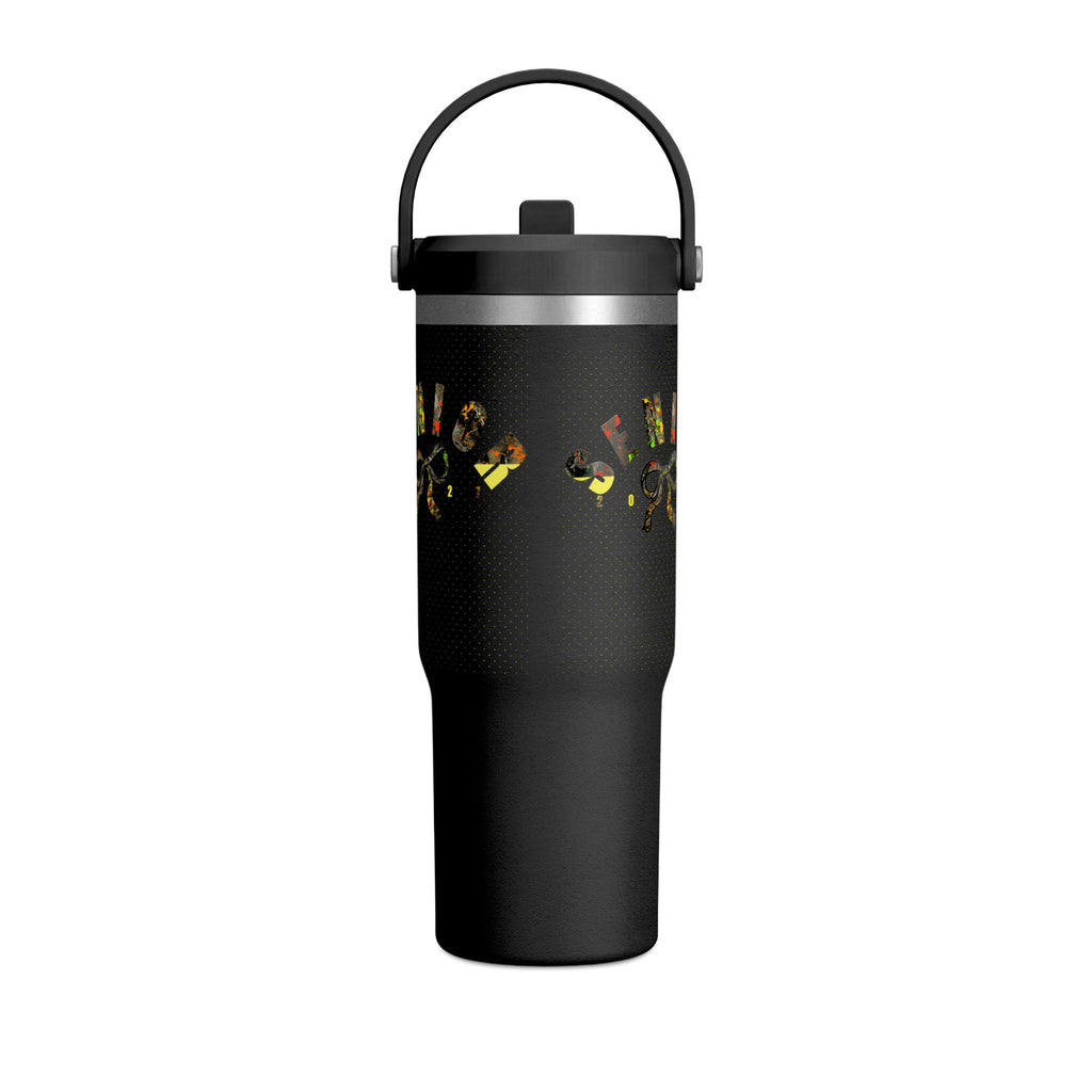 Camo/Yellow Polka Dot Bow Nomad Tumbler — Grad Collection