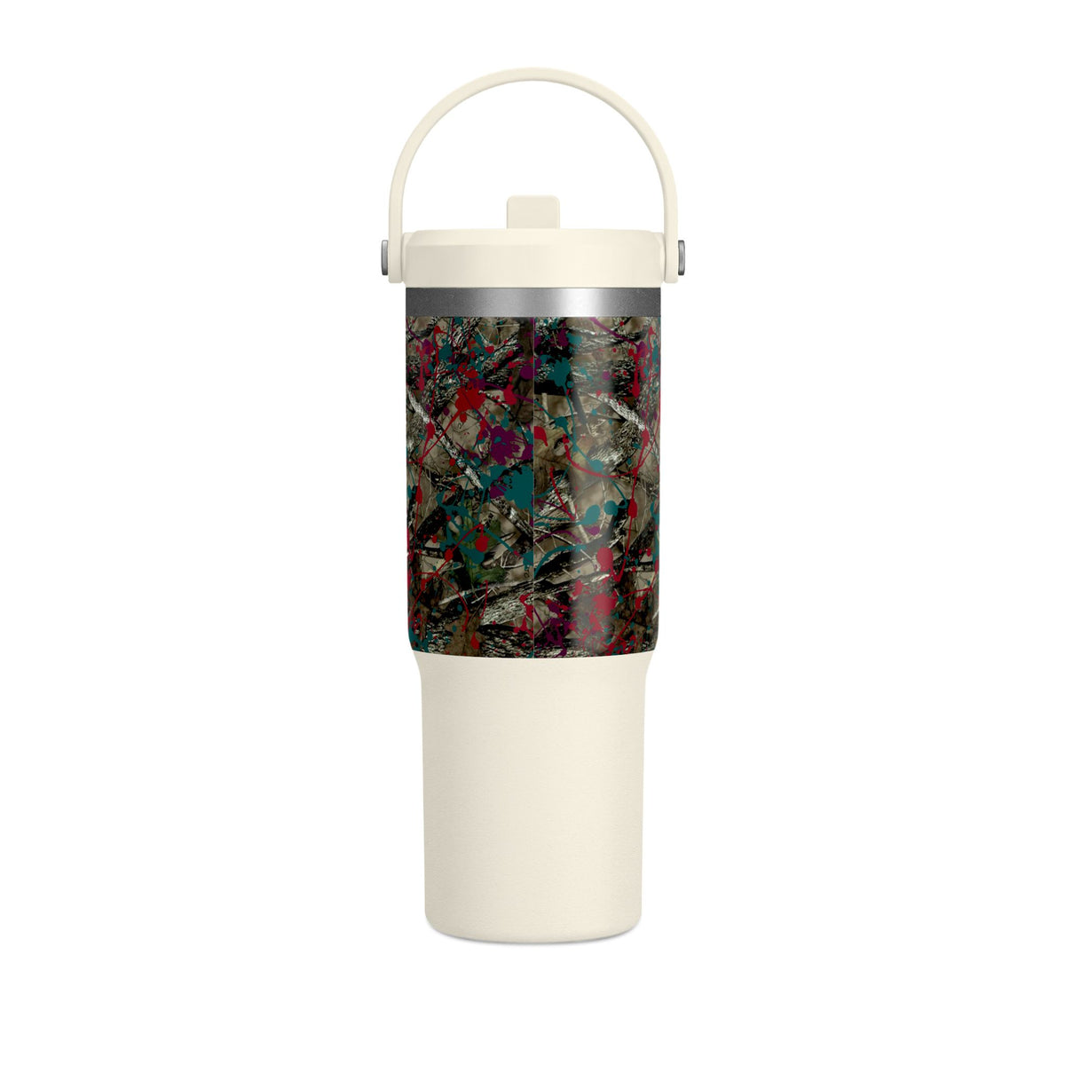Camouflage Paint Splatter Tumbler 32oz | Grad Collection
