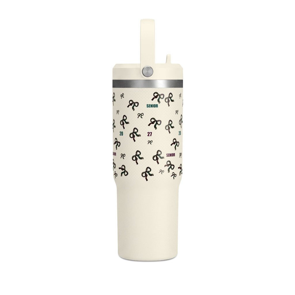 Polka Dot Bow Nomad Tumbler — Grad Collection
