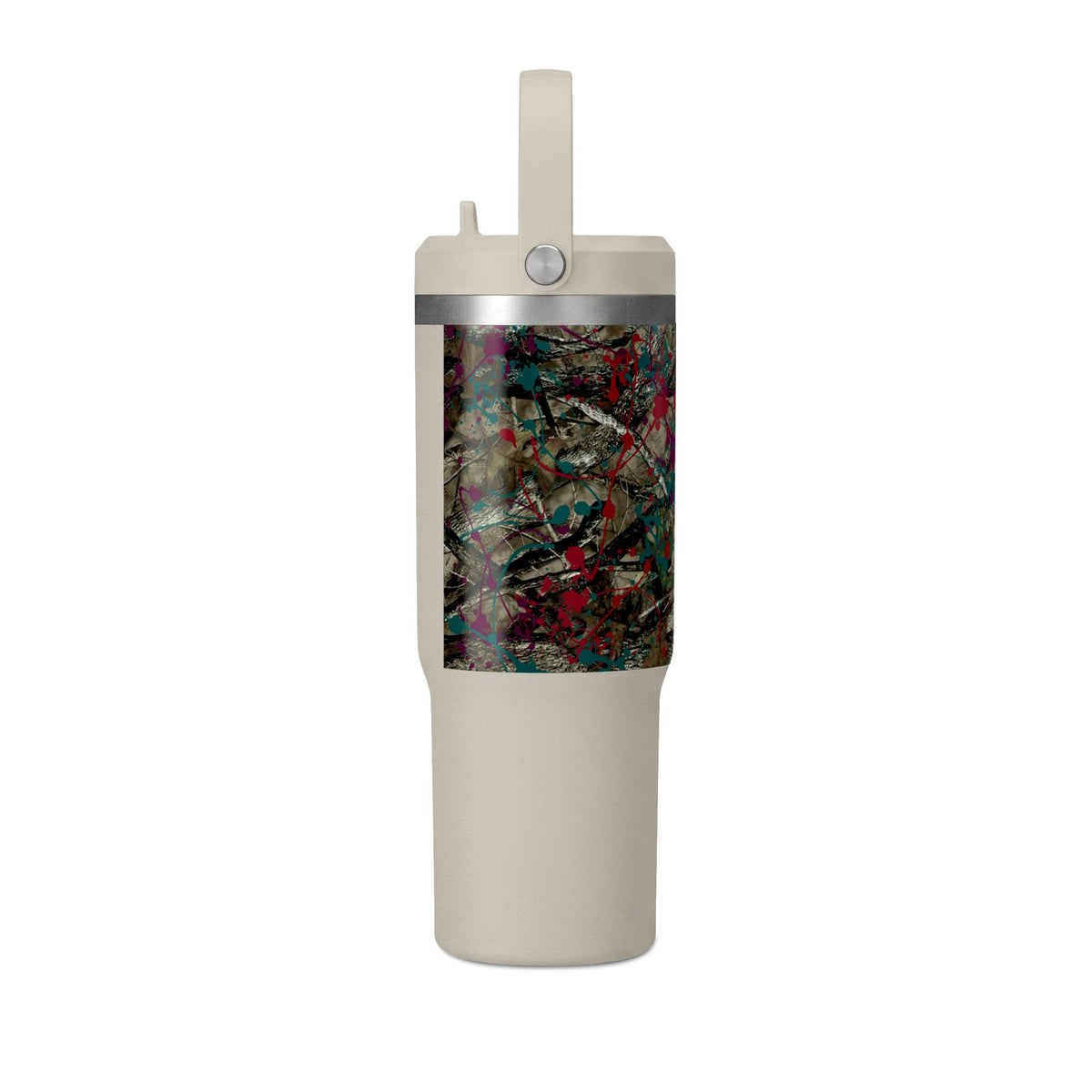 Camouflage Paint Splatter Tumbler 32oz | Grad Collection