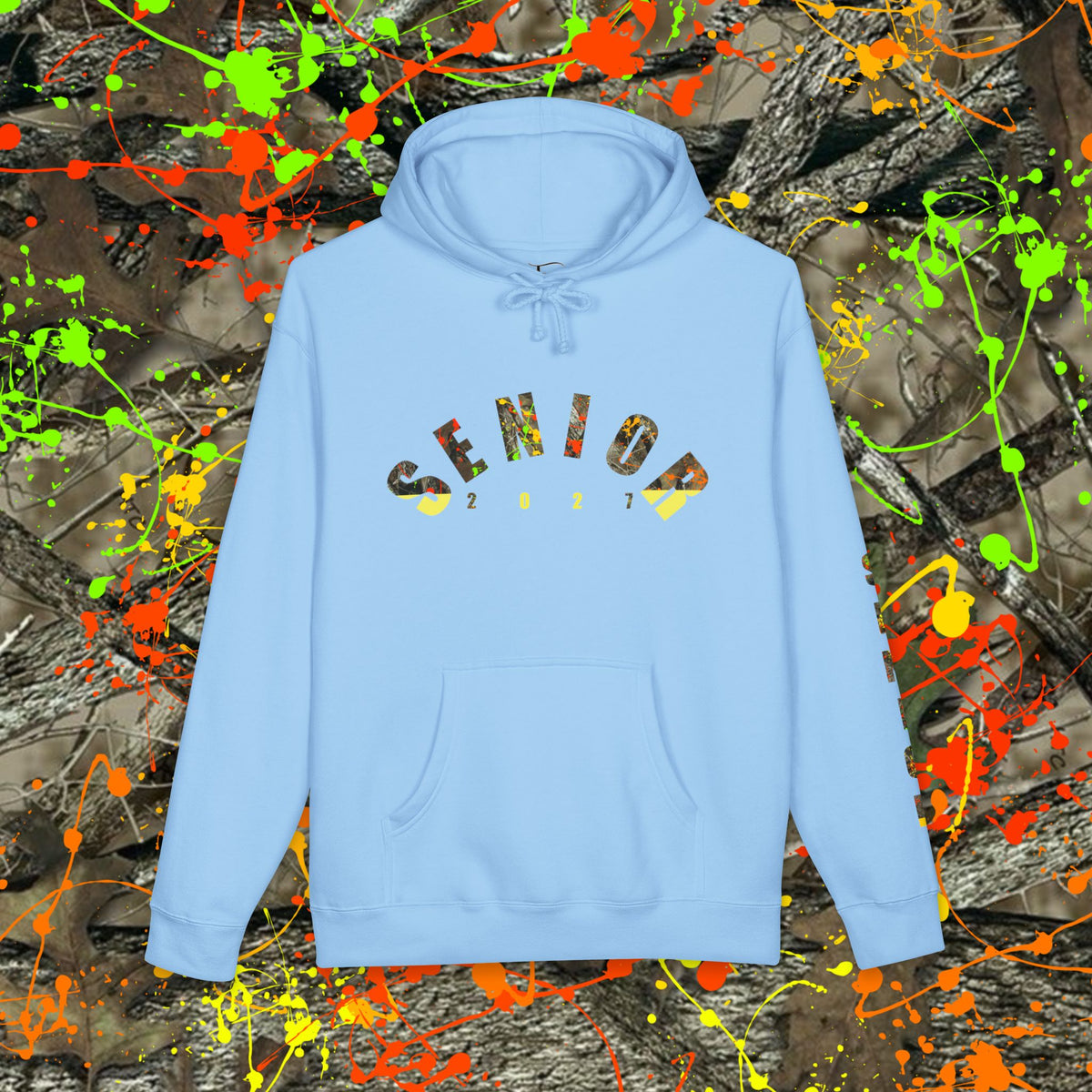 Senior Camo Lettering 2027 Hoodie — Grad Collection