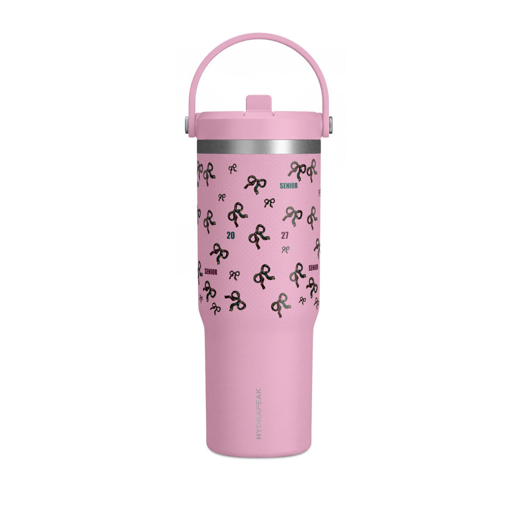 Polka Dot Bow Nomad Tumbler — Grad Collection