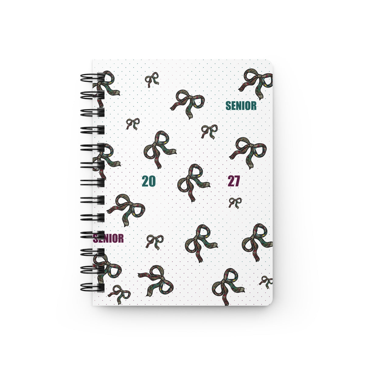 Polka Dot Bow Spiral Journal — Grad Collection