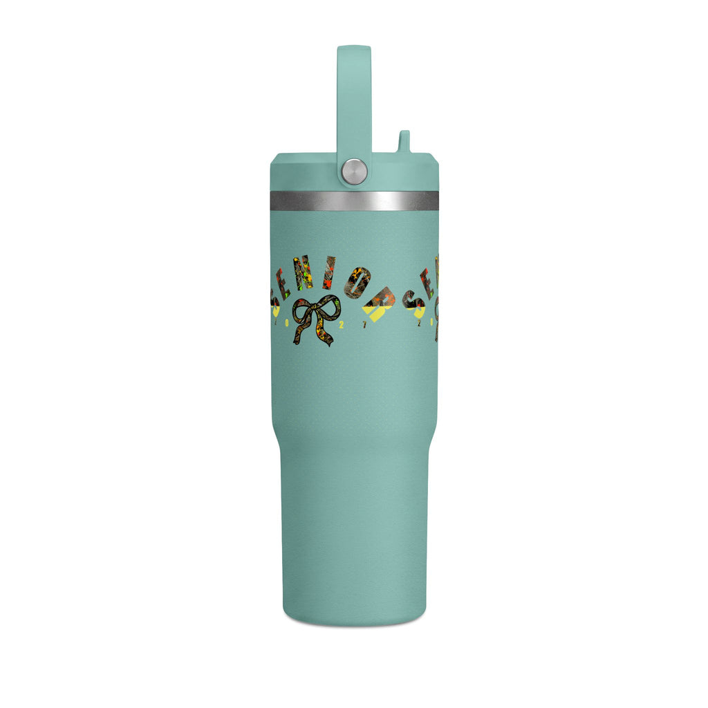 Camo/Yellow Polka Dot Bow Nomad Tumbler — Grad Collection