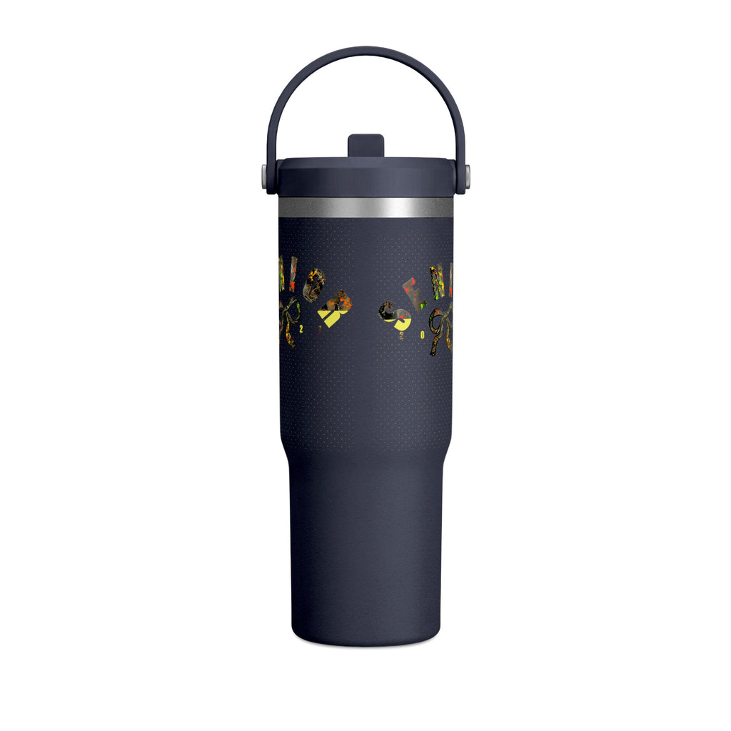Camo/Yellow Polka Dot Bow Nomad Tumbler — Grad Collection