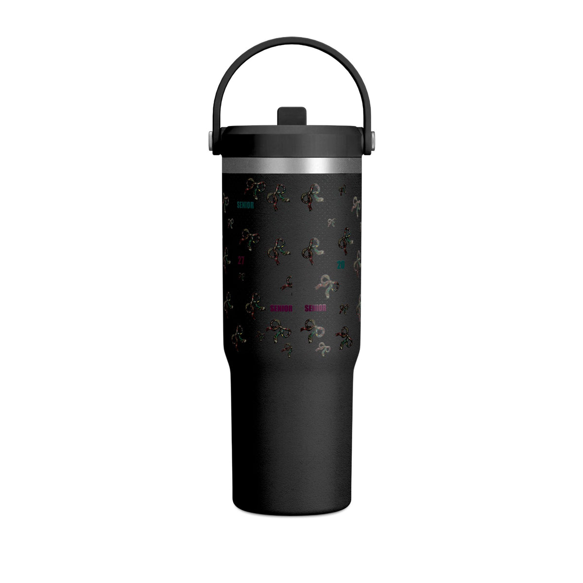 Polka Dot Bow Nomad Tumbler — Grad Collection