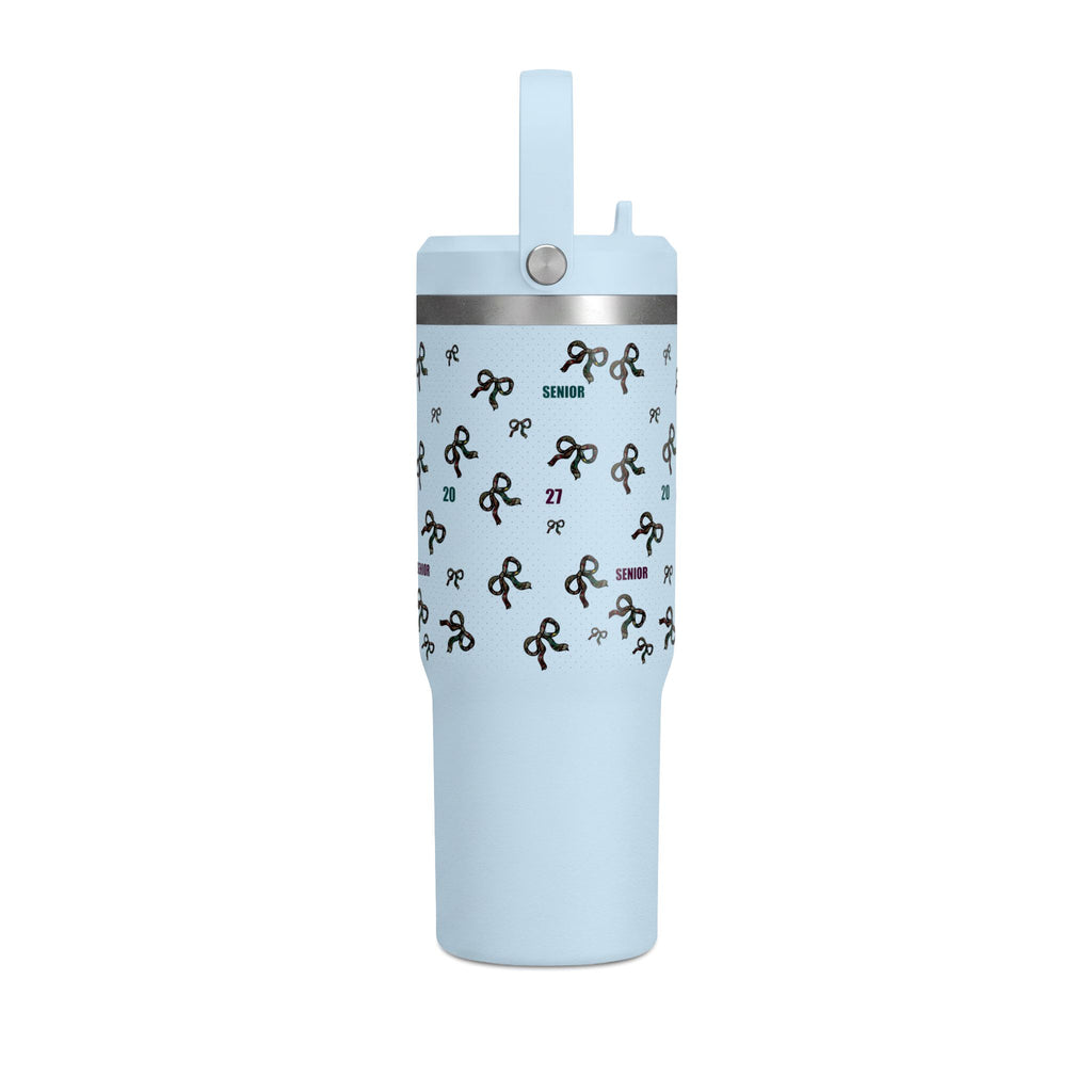Polka Dot Bow Nomad Tumbler — Grad Collection