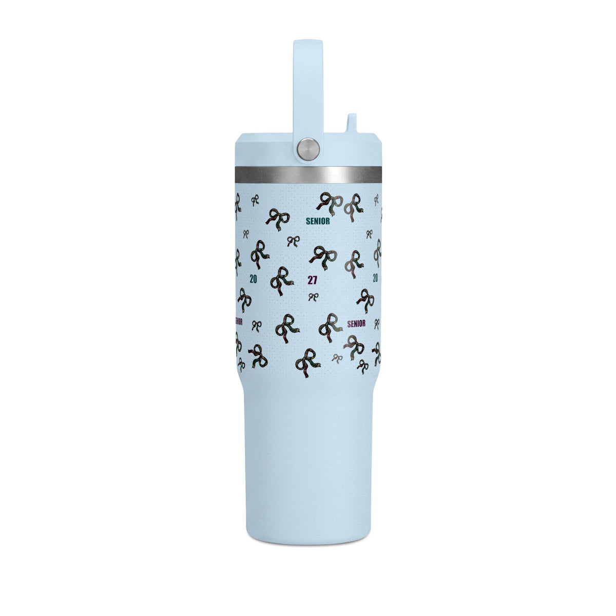 Polka Dot Bow Nomad Tumbler — Grad Collection