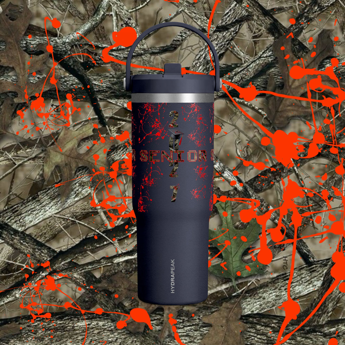 Camo/Red Splatter Camo Nomad Tumbler 32oz | Grad Collection