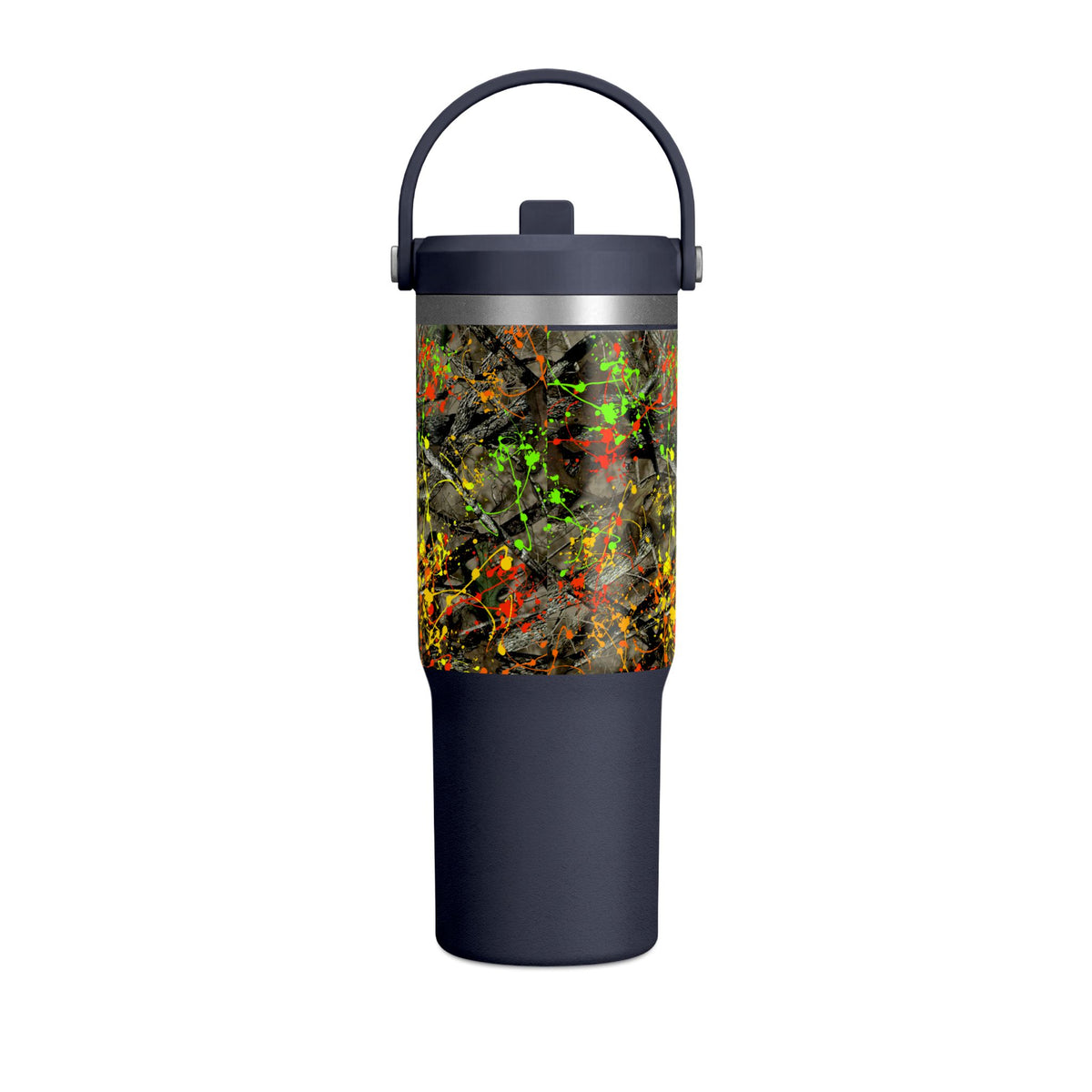 Camouflage Paint Splatter Nomad Tumbler 32oz | Grad Collection