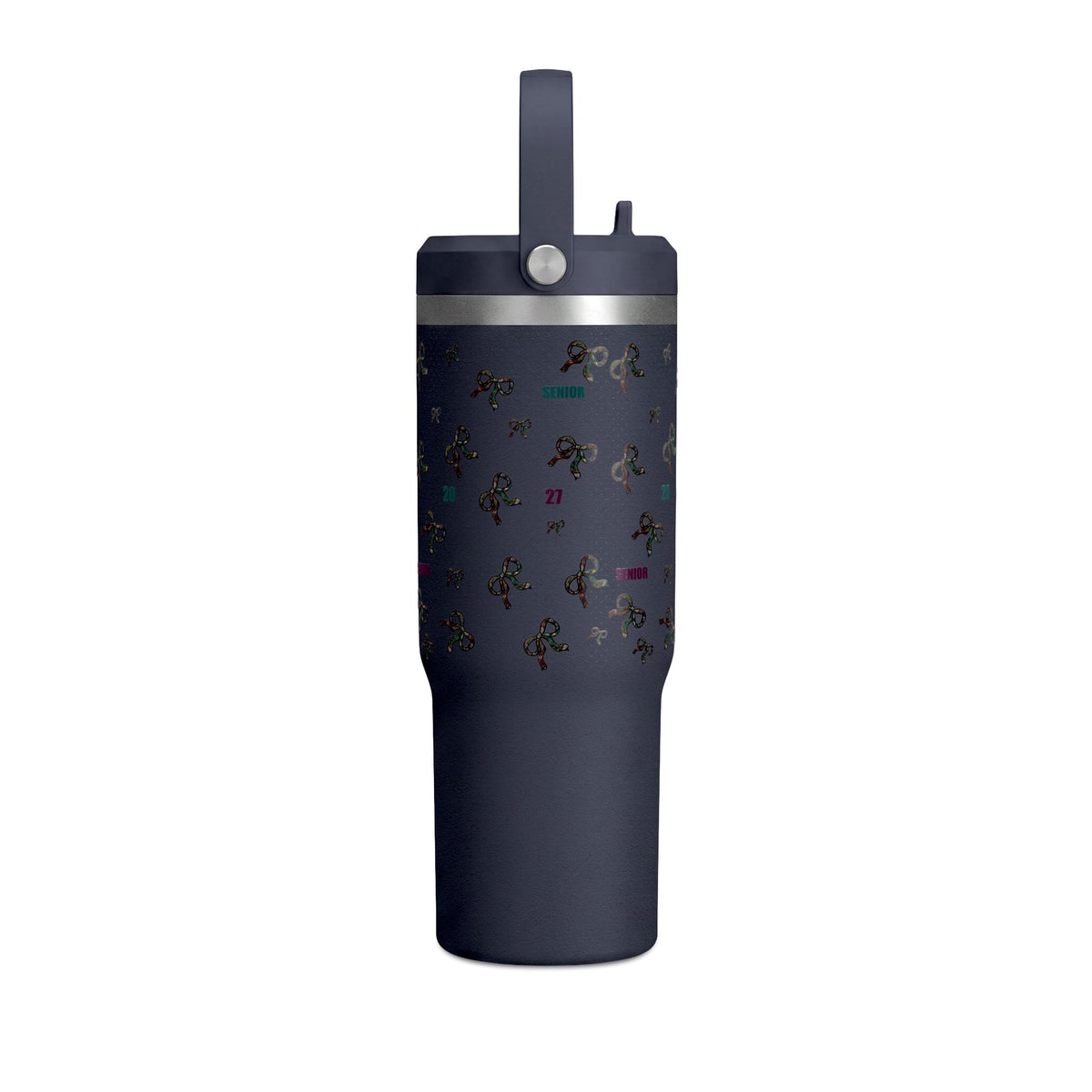 Polka Dot Bow Nomad Tumbler — Grad Collection