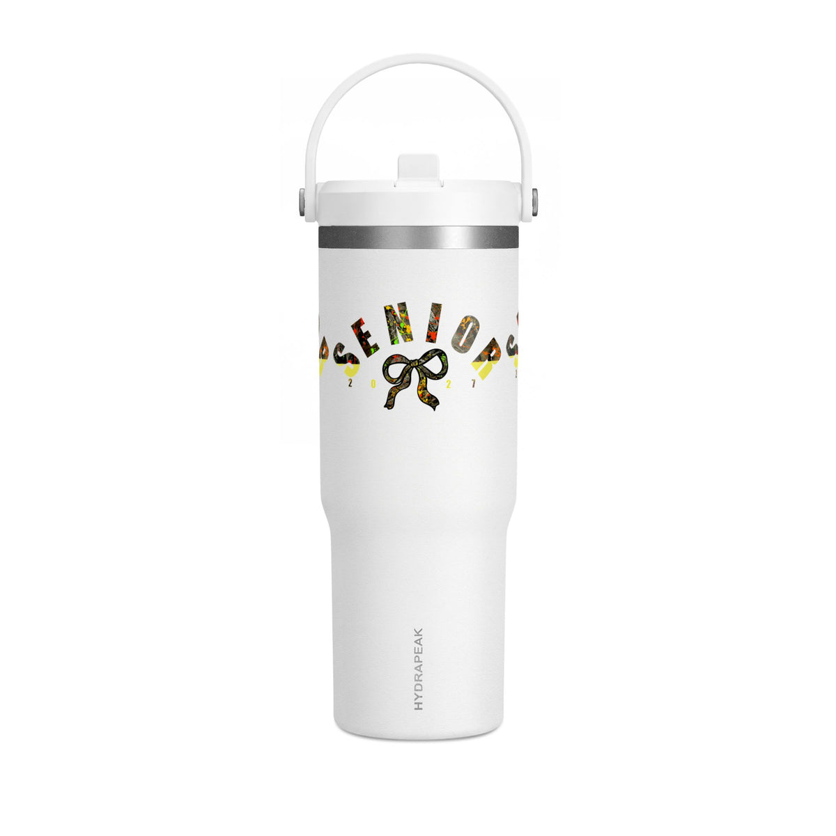 Camo/Yellow Polka Dot Bow Nomad Tumbler — Grad Collection