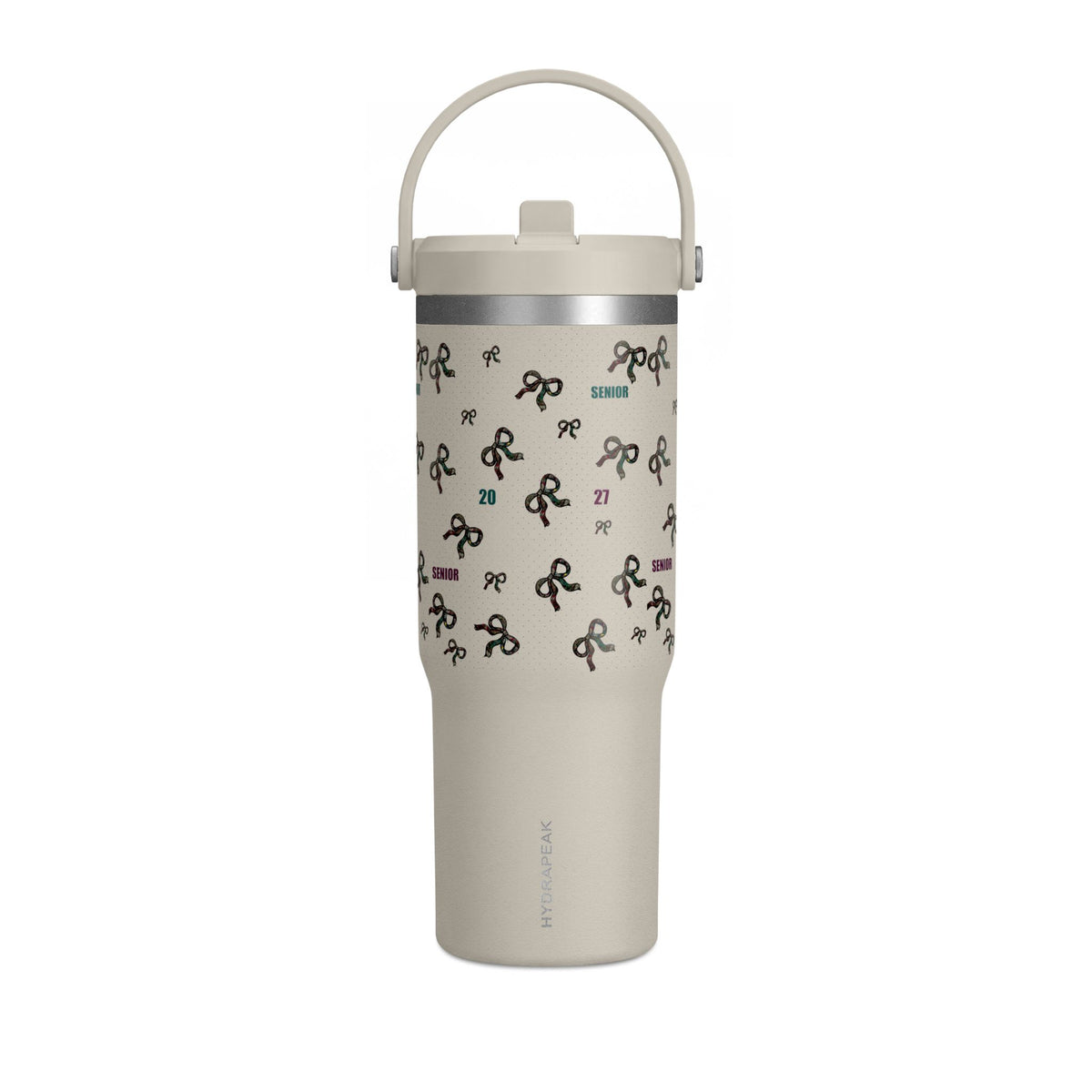 Polka Dot Bow Nomad Tumbler — Grad Collection