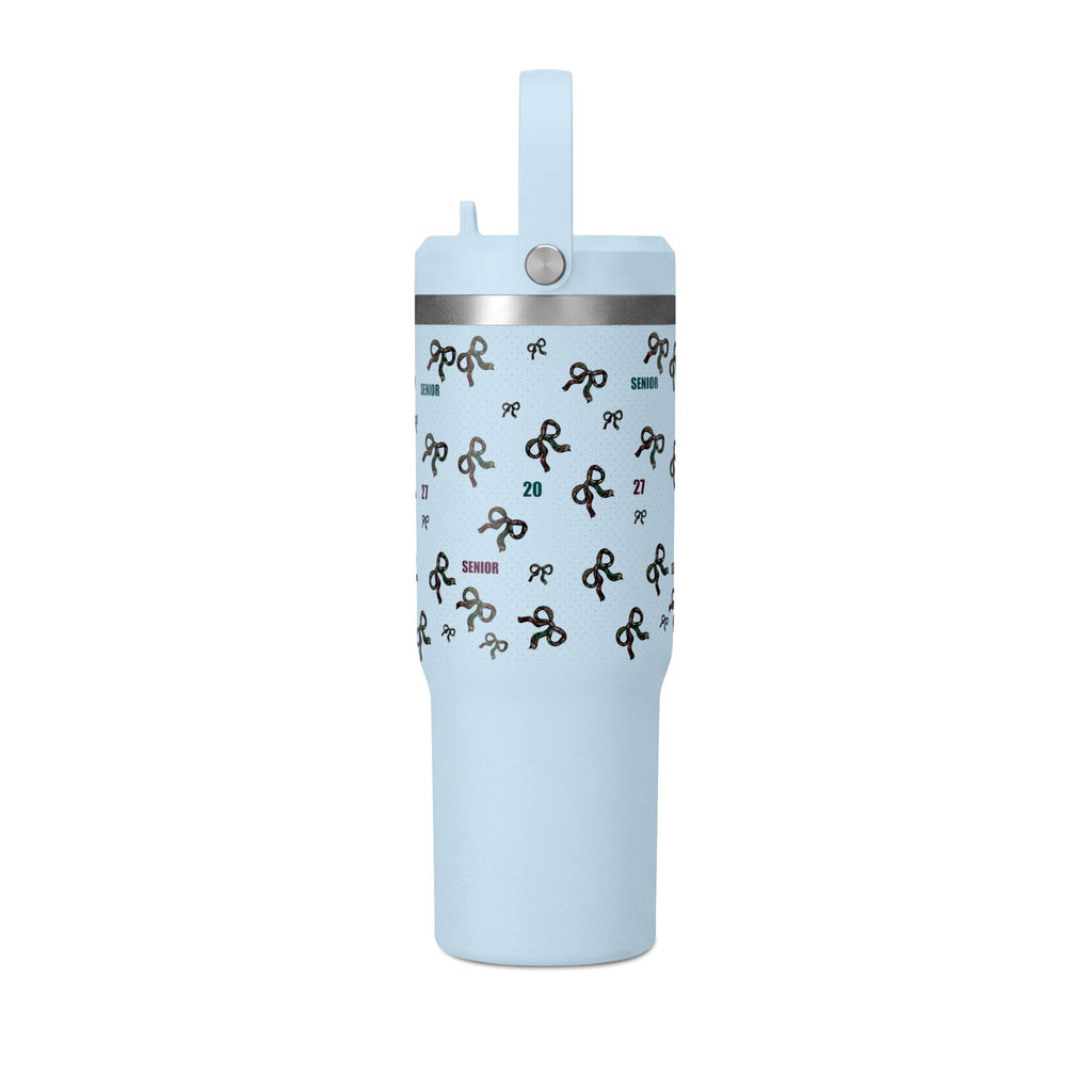 Polka Dot Bow Nomad Tumbler — Grad Collection
