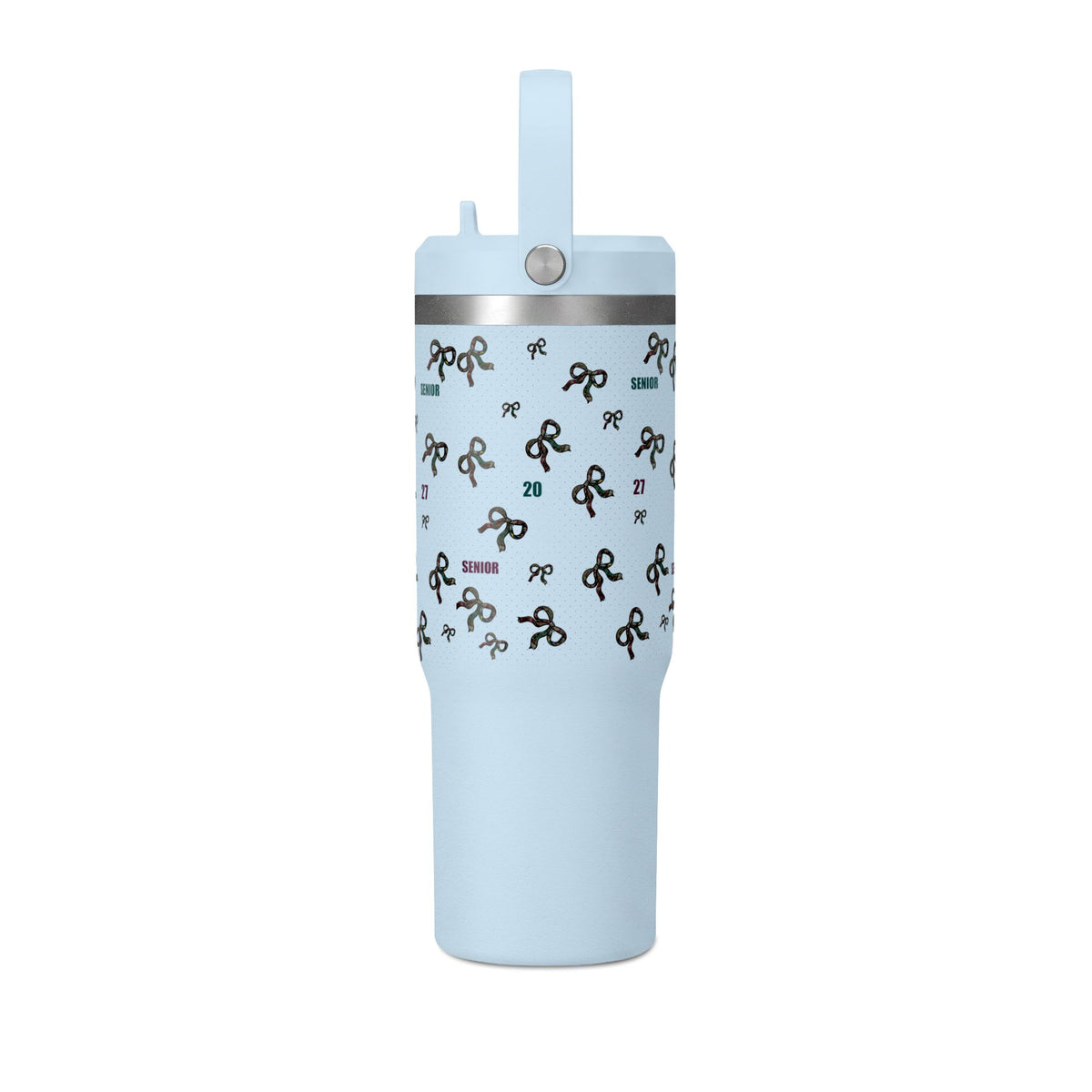 Polka Dot Bow Nomad Tumbler — Grad Collection