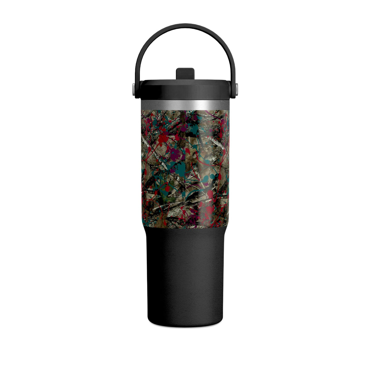 Camouflage Paint Splatter Tumbler 32oz | Grad Collection