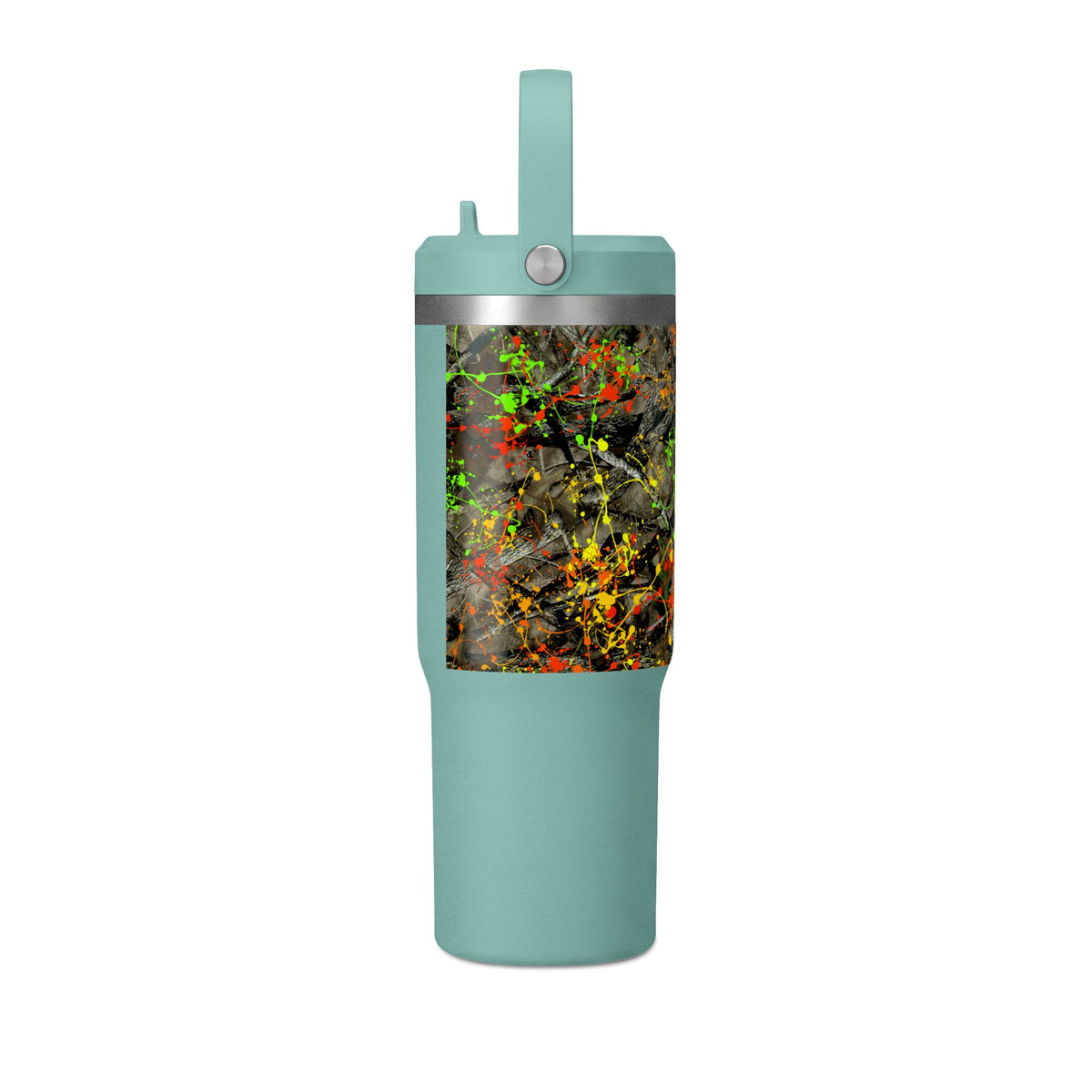Camouflage Paint Splatter Nomad Tumbler 32oz | Grad Collection