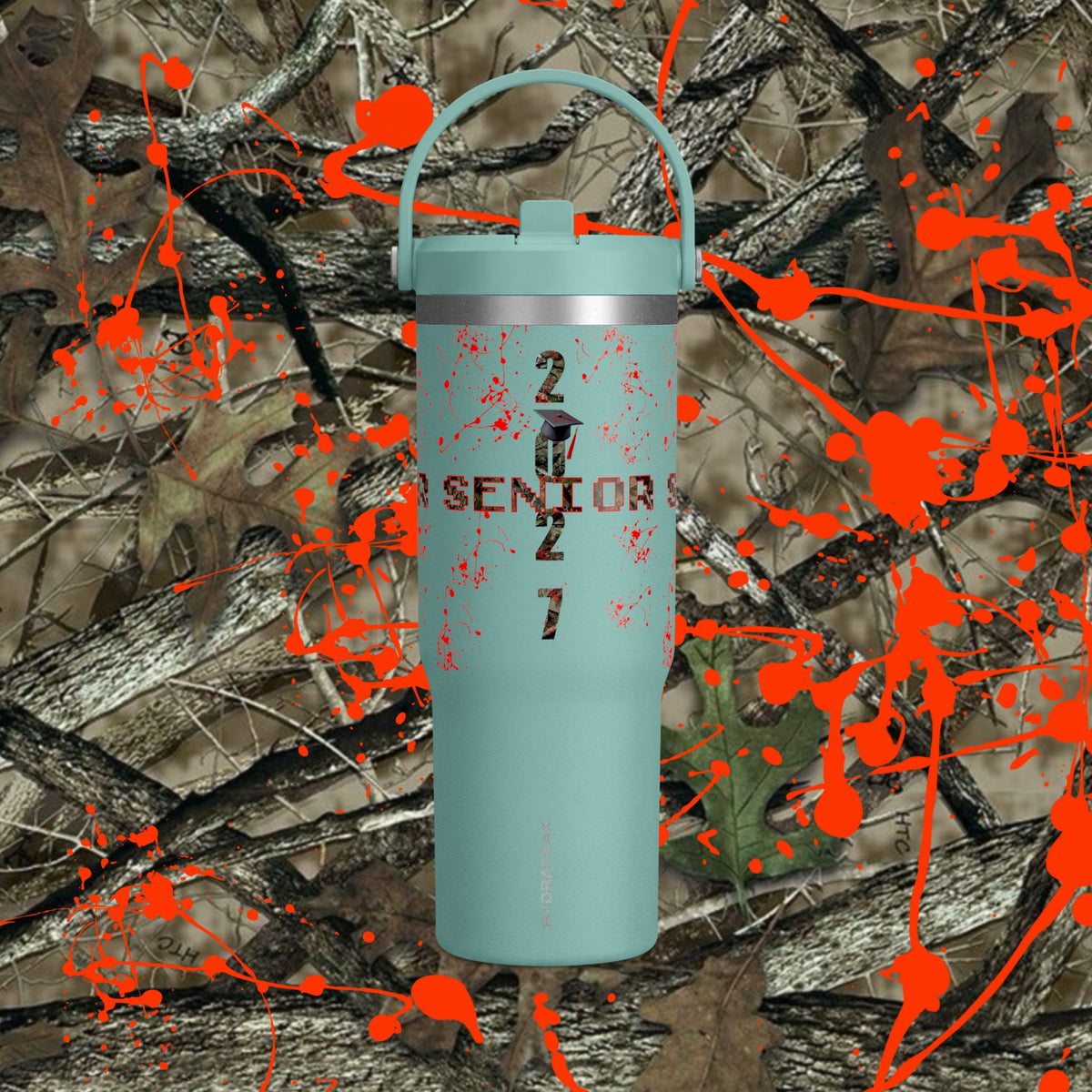 Camo/Red Splatter Camo Nomad Tumbler 32oz | Grad Collection