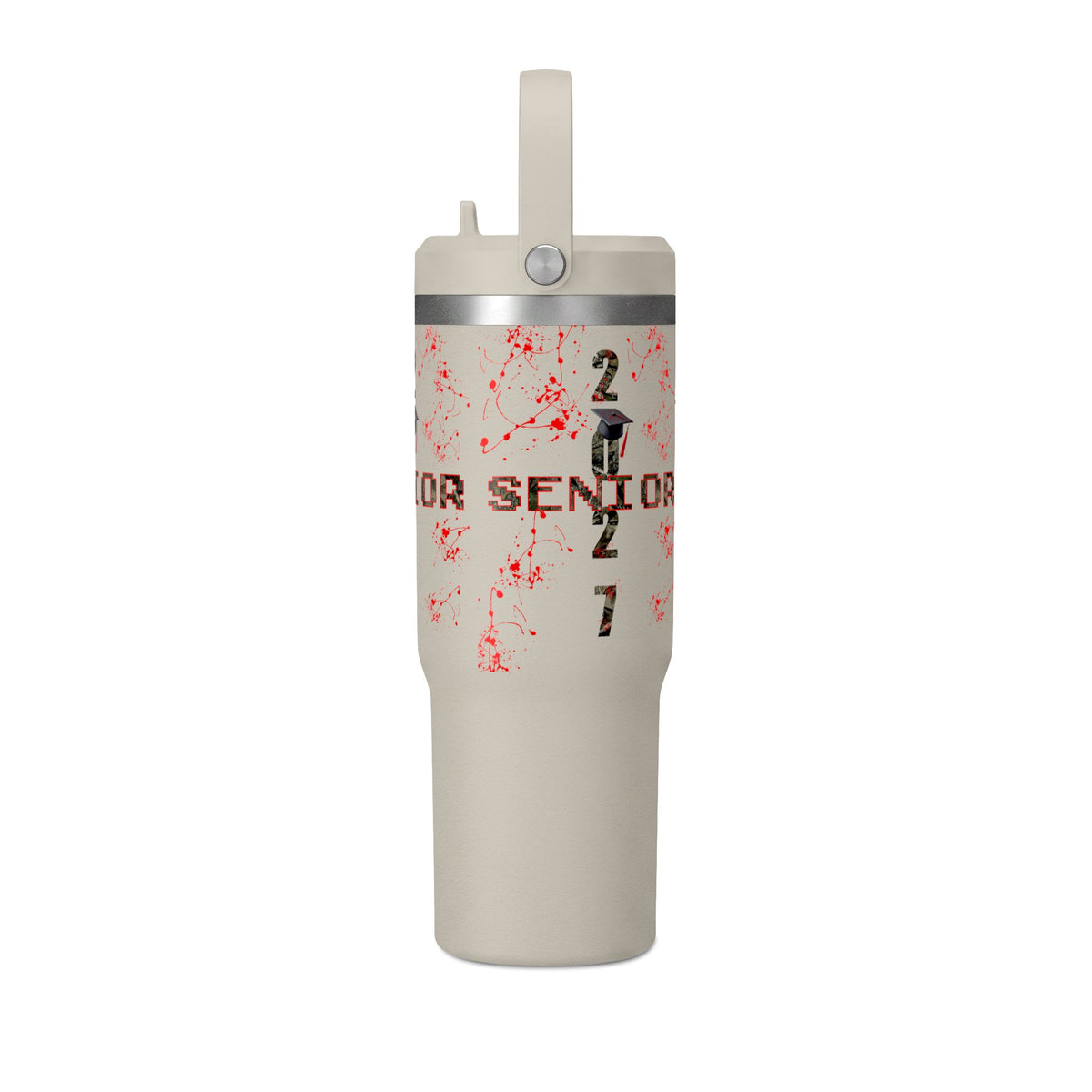 Camo/Red Splatter Camo Nomad Tumbler 32oz | Grad Collection