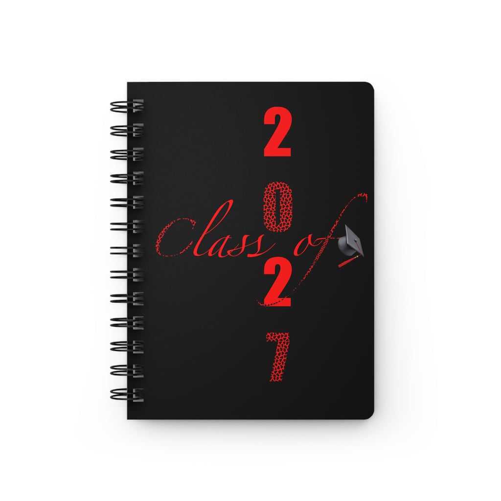 Black/Red Leopard print Spiral Bound Journal | Grad Collection