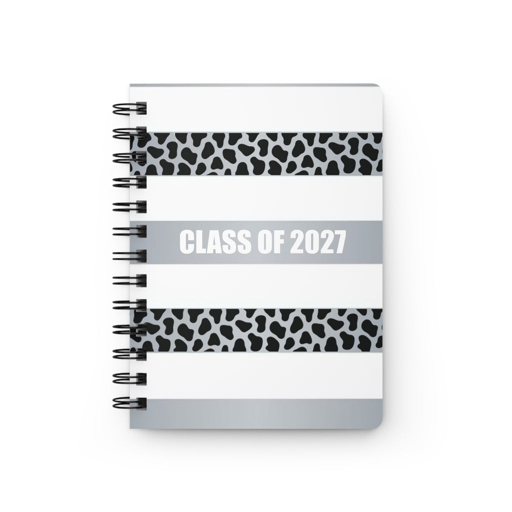 Gray/White Leopard print Spiral Bound Journal | Grad Collection