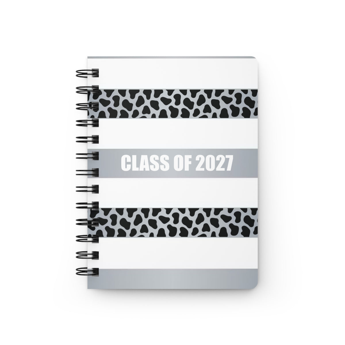 Gray/White Leopard print Spiral Bound Journal | Grad Collection