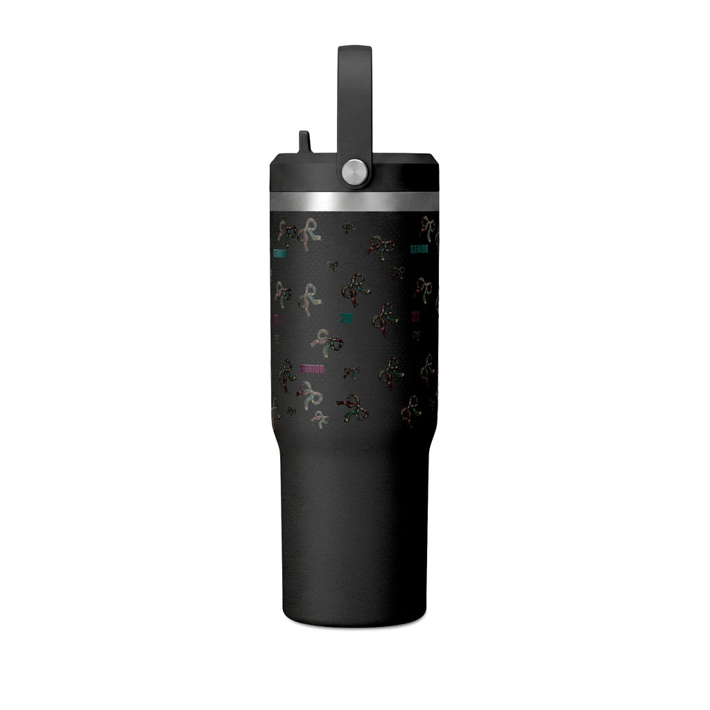 Polka Dot Bow Nomad Tumbler — Grad Collection
