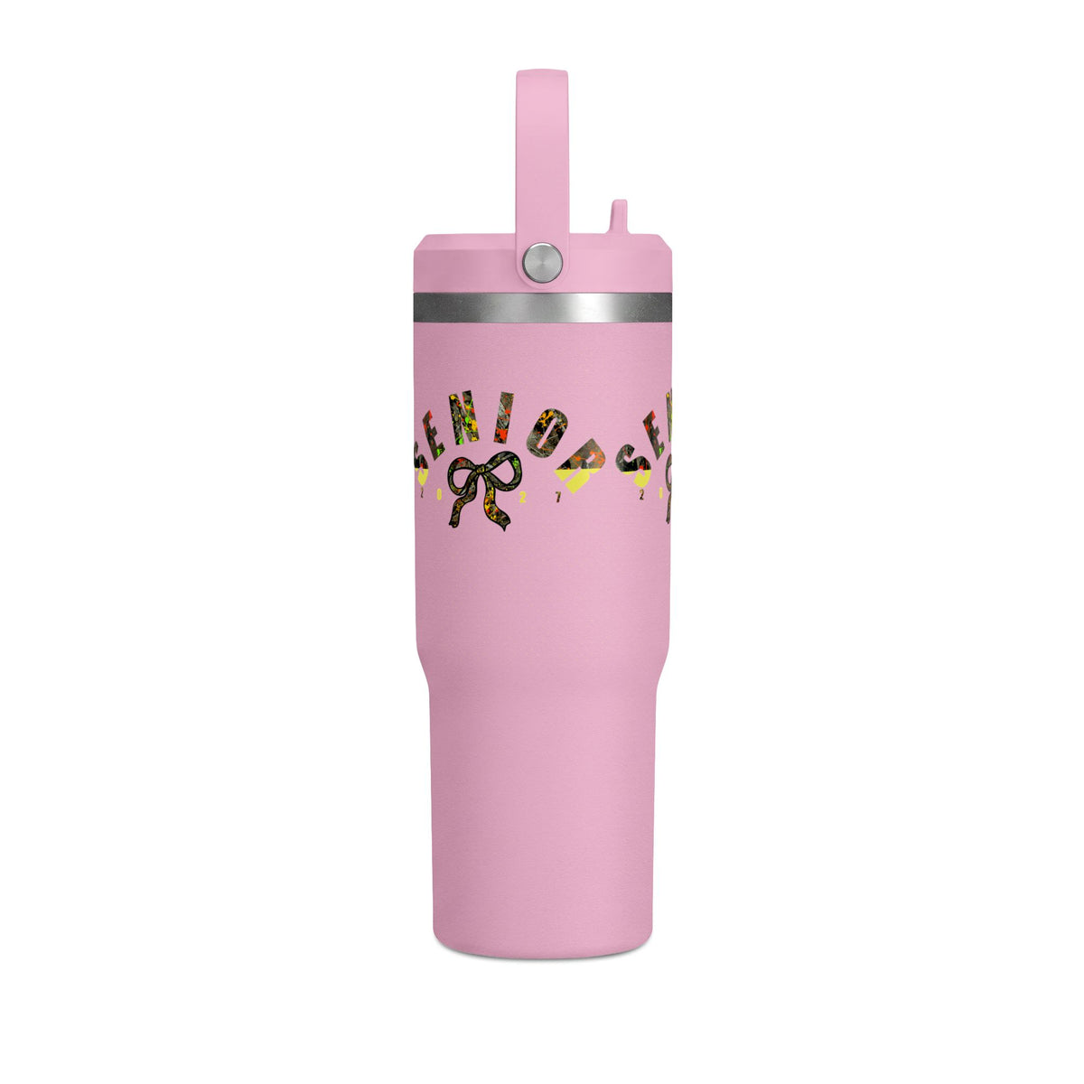 Camo/Yellow Polka Dot Bow Nomad Tumbler — Grad Collection