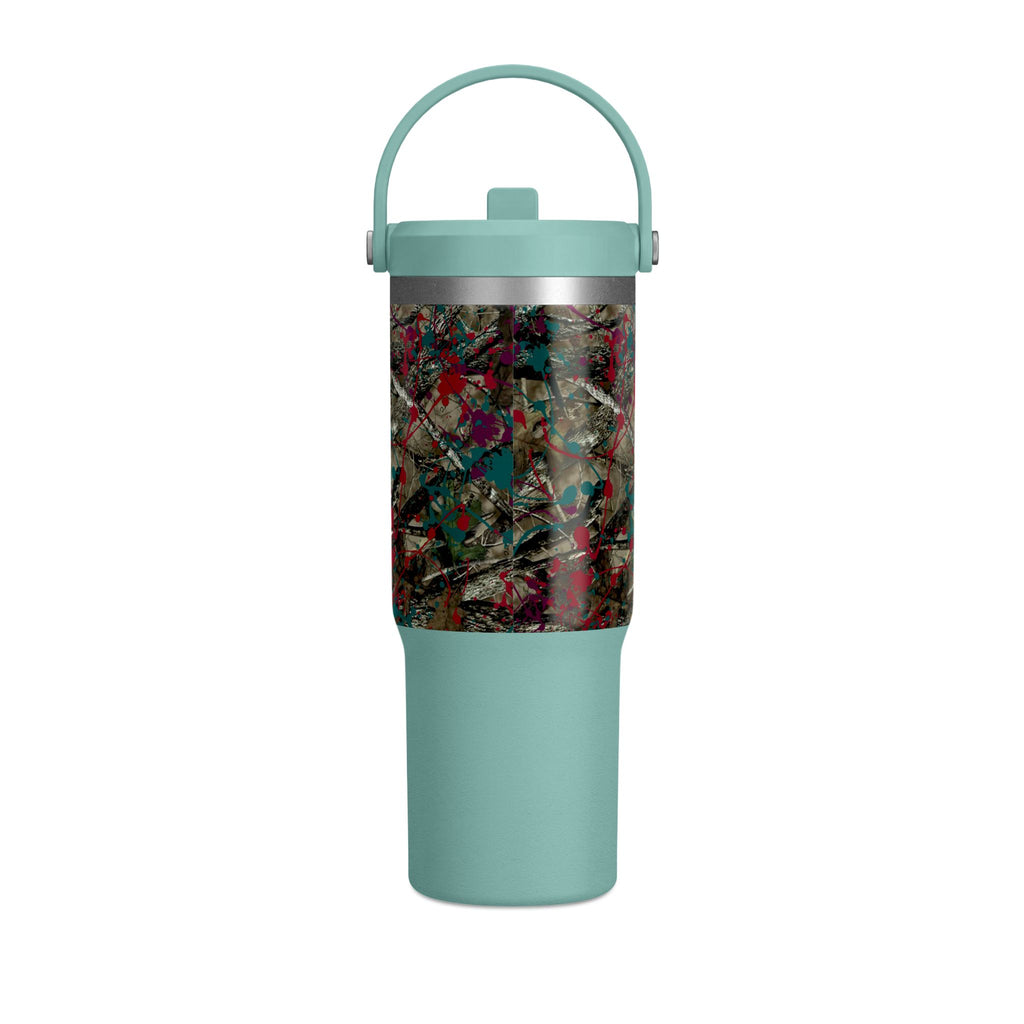 Camouflage Paint Splatter Tumbler 32oz | Grad Collection