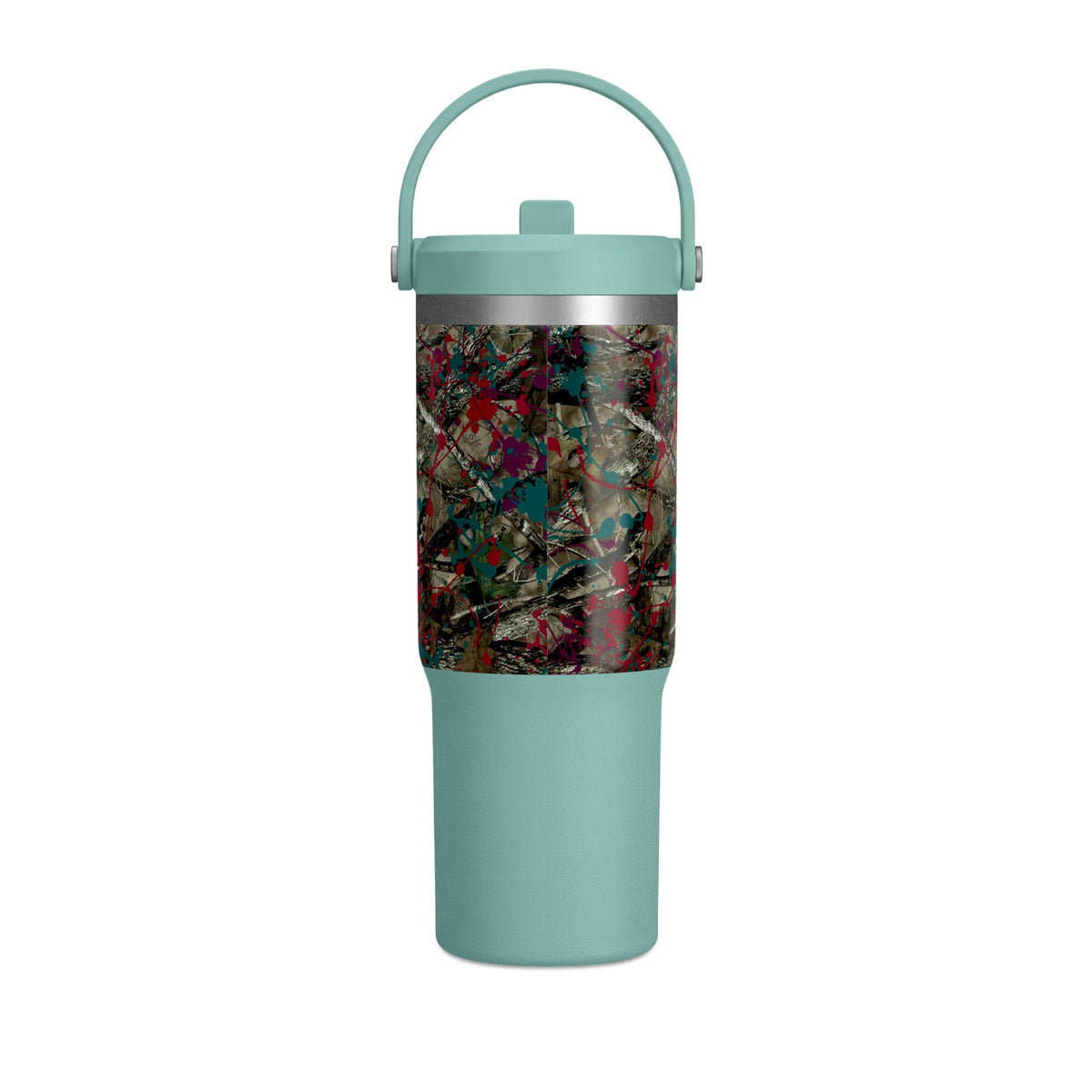 Camouflage Paint Splatter Tumbler 32oz | Grad Collection