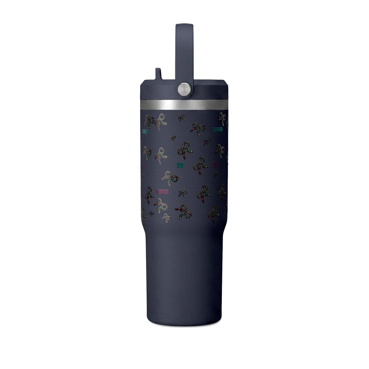 Polka Dot Bow Nomad Tumbler — Grad Collection