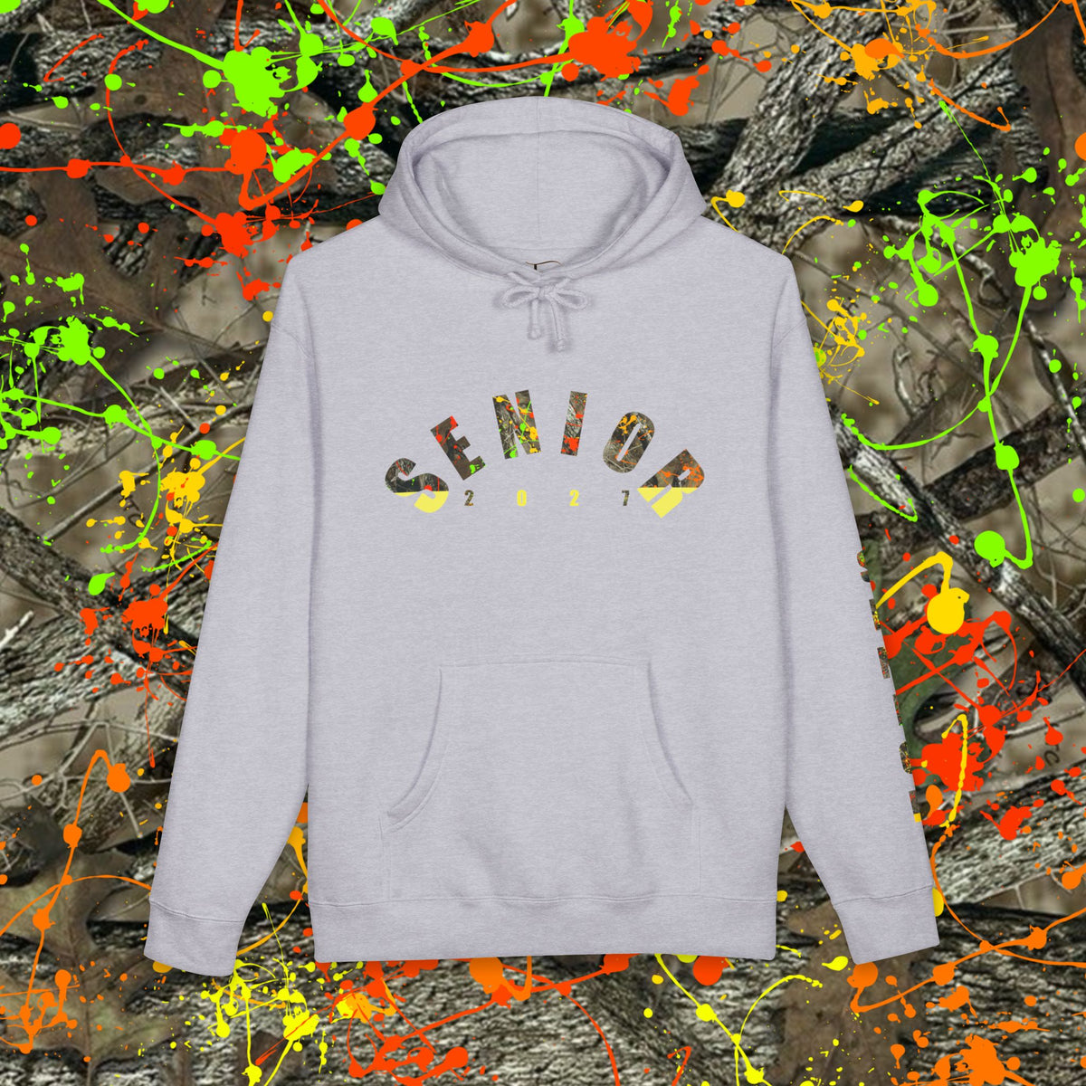Senior Camo Lettering 2027 Hoodie — Grad Collection