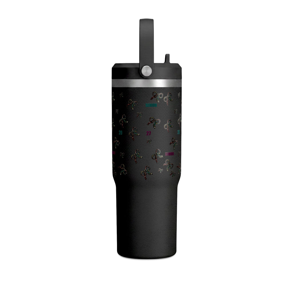 Polka Dot Bow Nomad Tumbler — Grad Collection