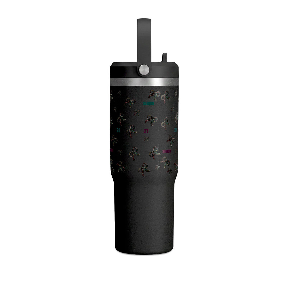 Polka Dot Bow Nomad Tumbler — Grad Collection