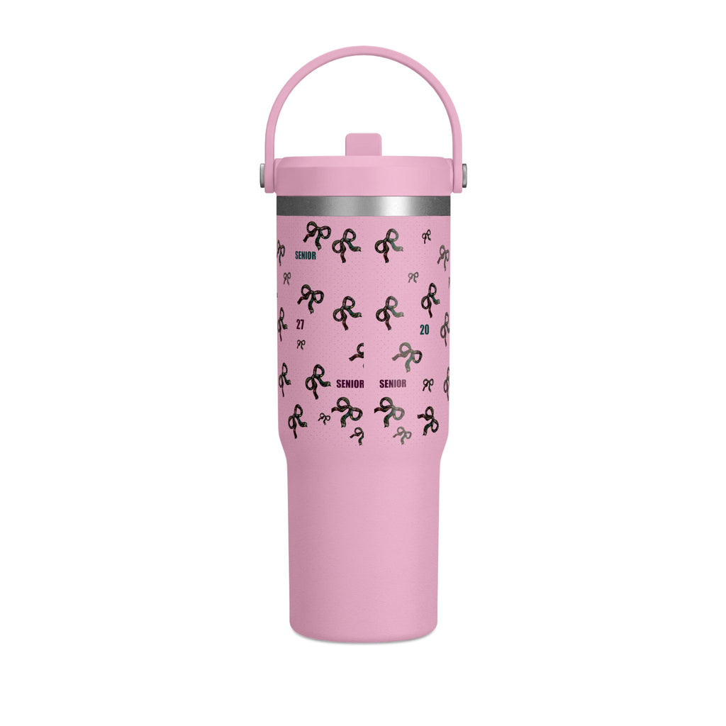 Polka Dot Bow Nomad Tumbler — Grad Collection