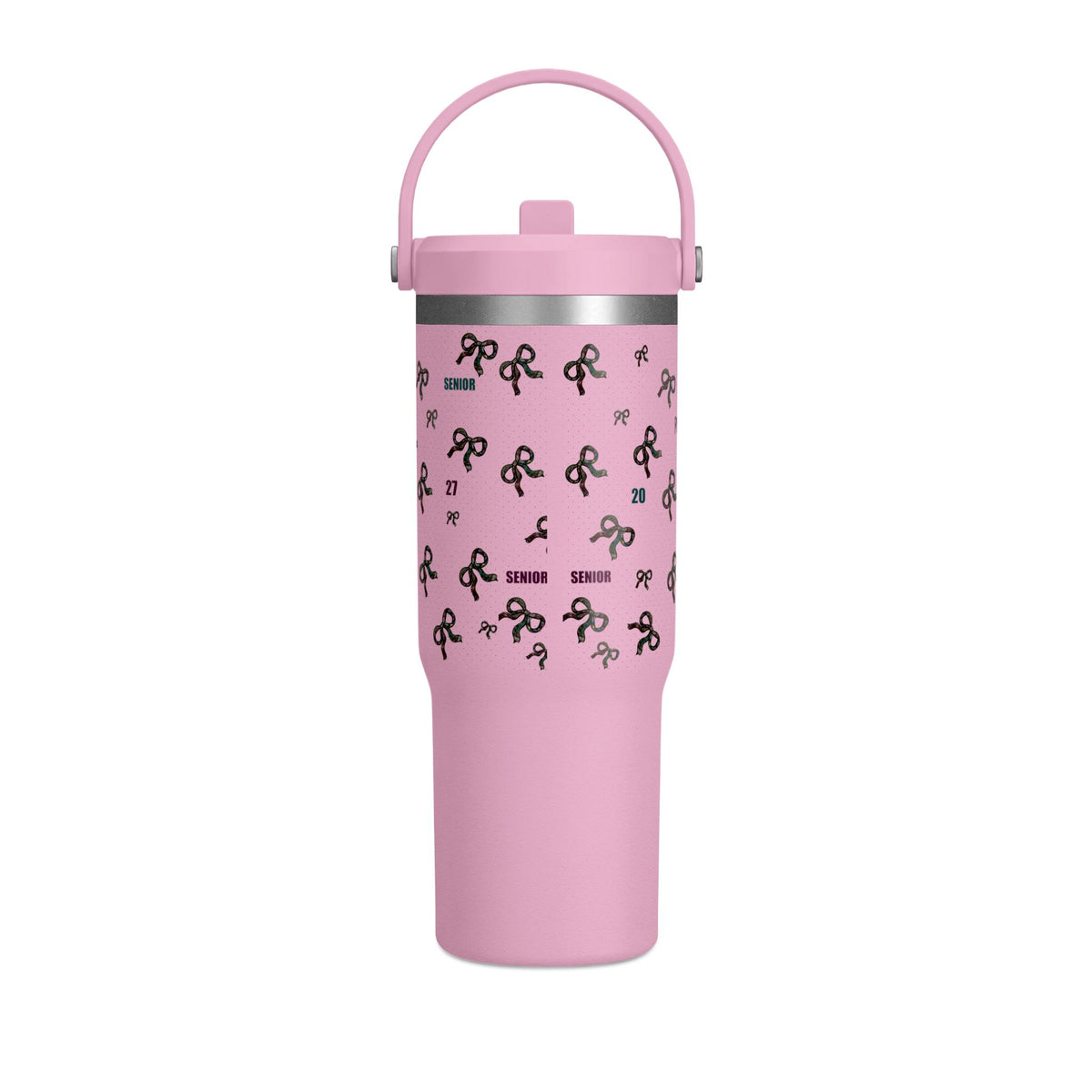 Polka Dot Bow Nomad Tumbler — Grad Collection
