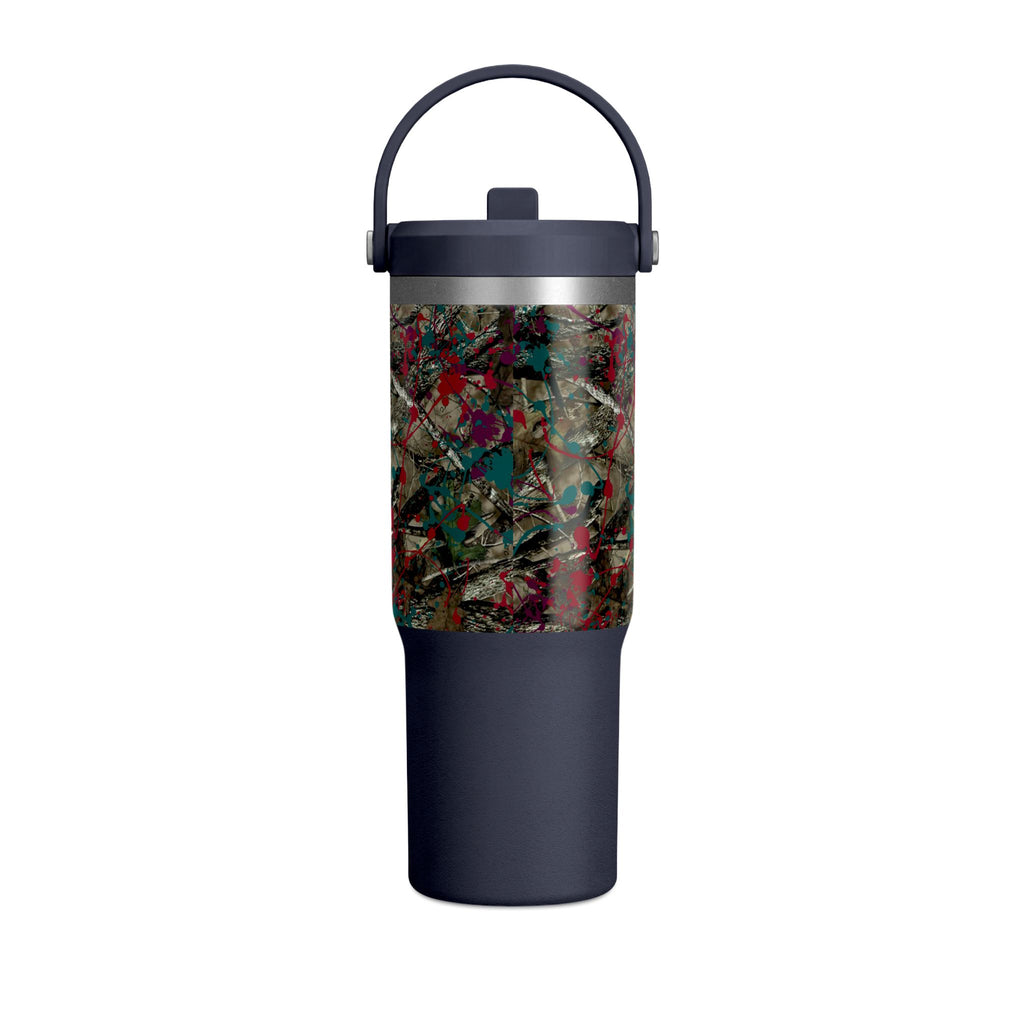 Camouflage Paint Splatter Tumbler 32oz | Grad Collection