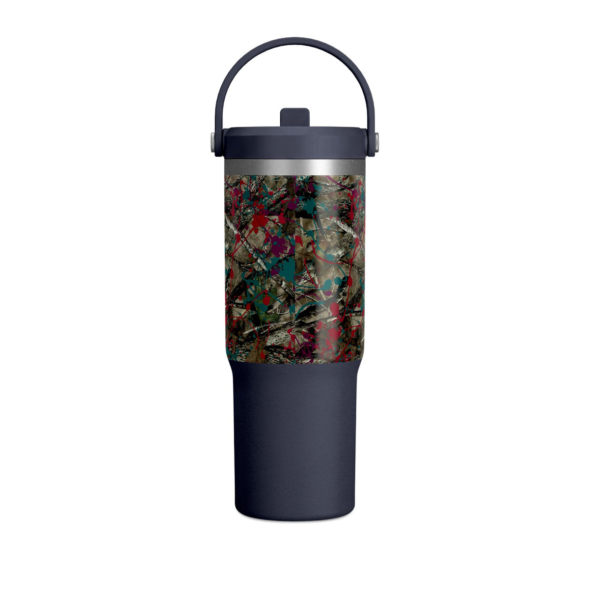 Camouflage Paint Splatter Tumbler 32oz | Grad Collection