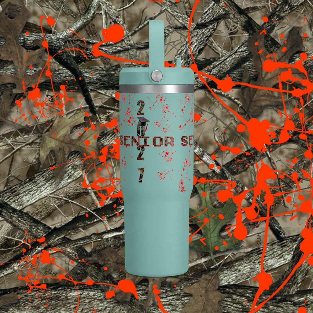 Camo/Red Splatter Camo Nomad Tumbler 32oz | Grad Collection