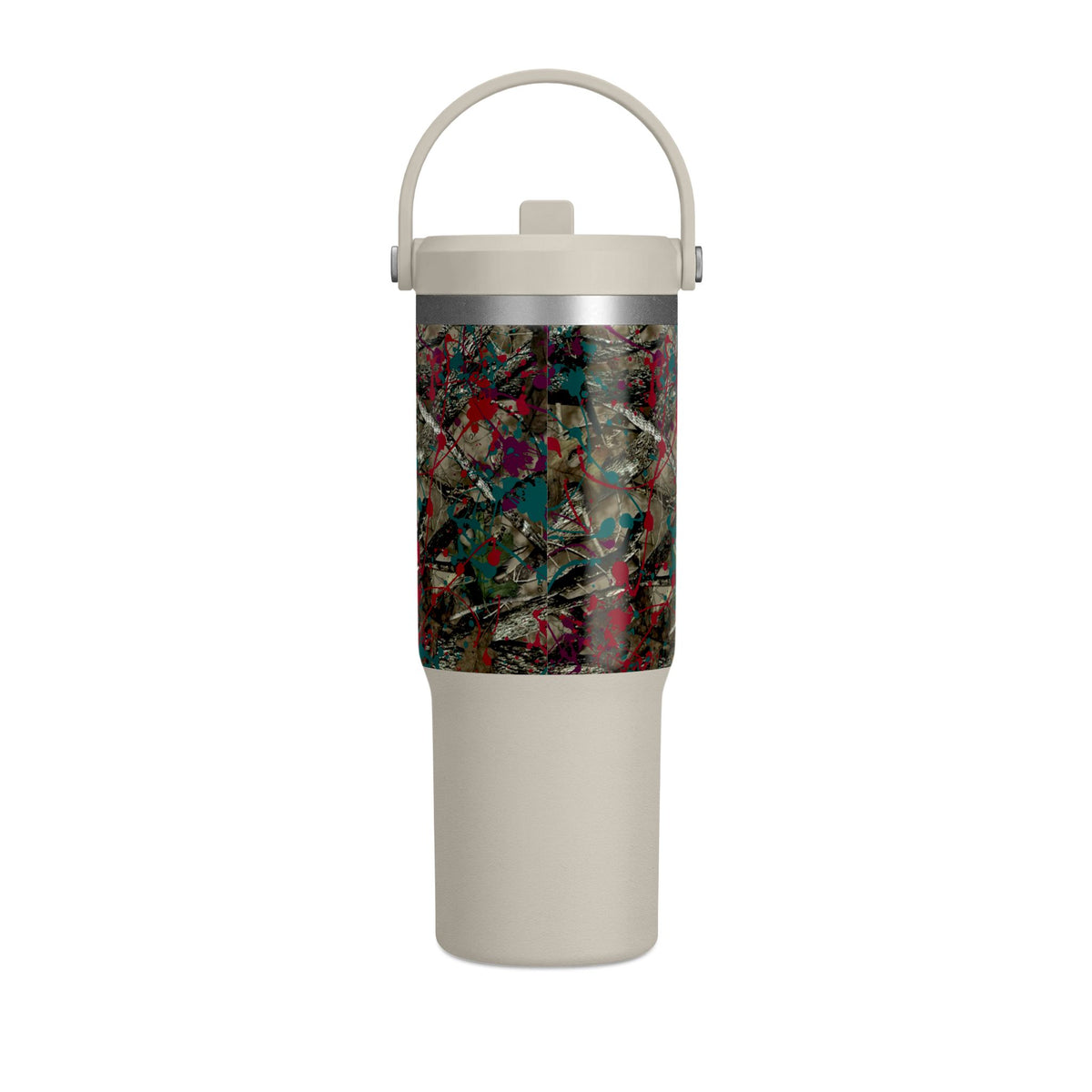 Camouflage Paint Splatter Tumbler 32oz | Grad Collection
