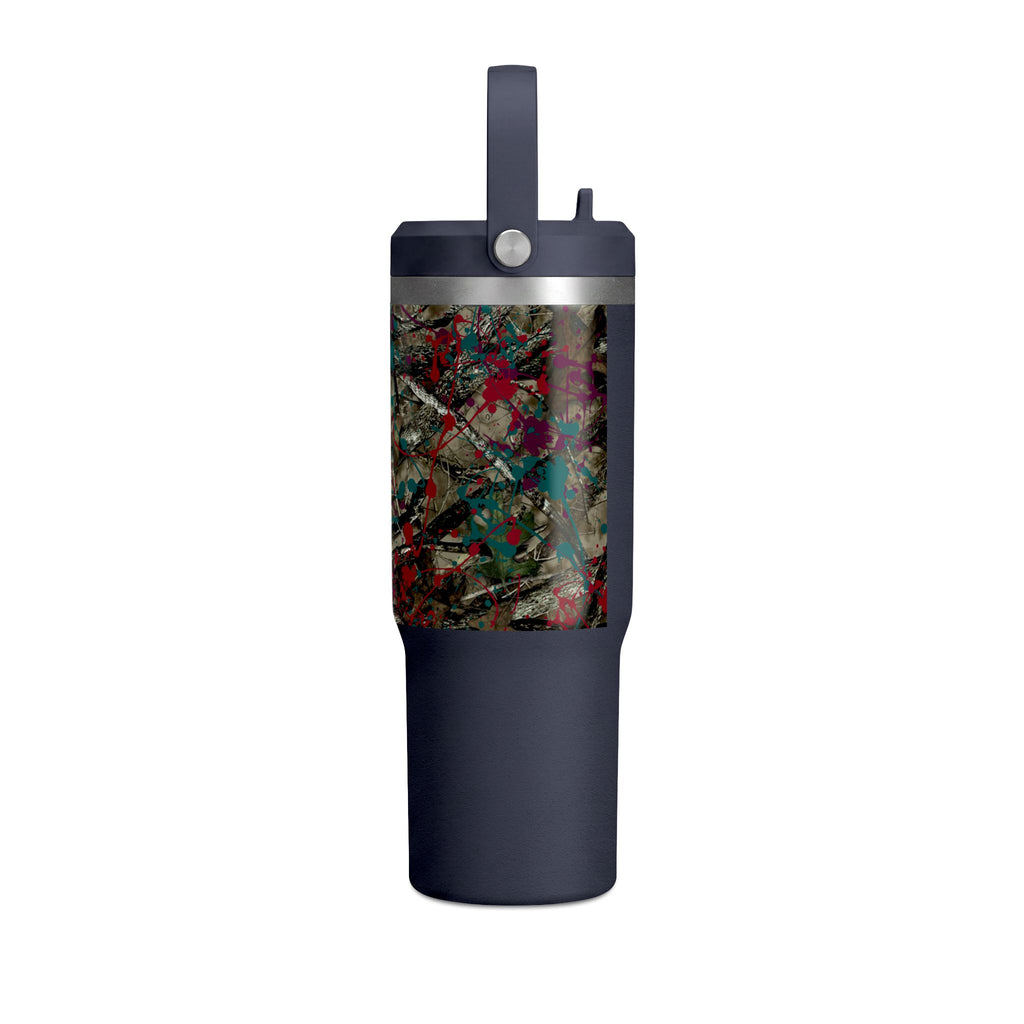 Camouflage Paint Splatter Tumbler 32oz | Grad Collection