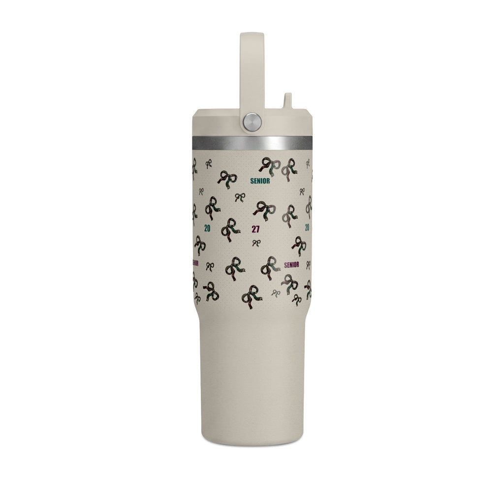 Polka Dot Bow Nomad Tumbler — Grad Collection