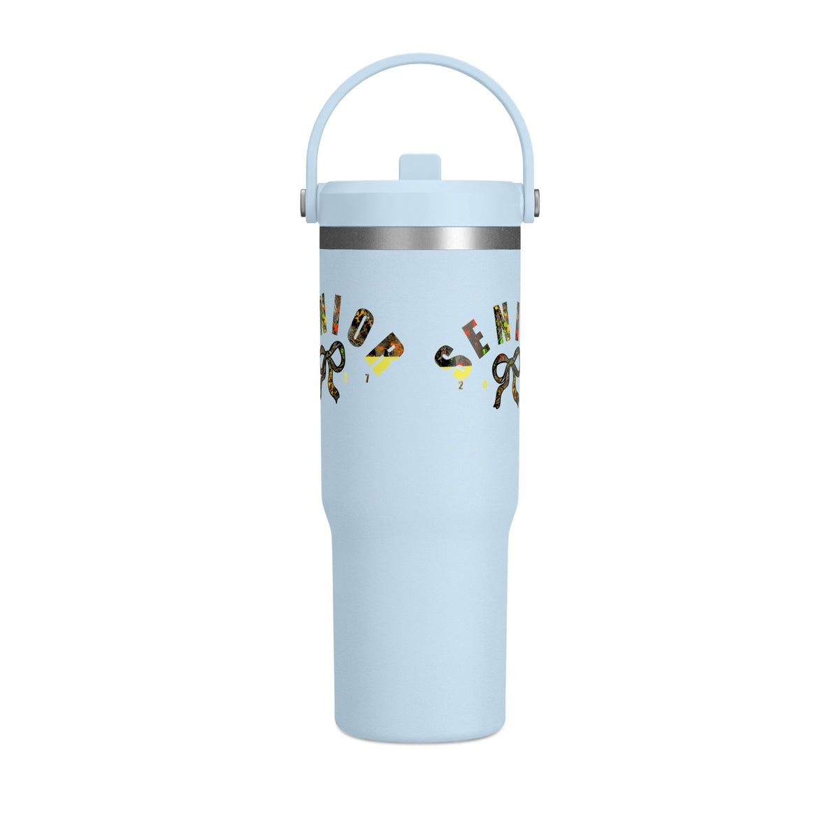 Camo/Yellow Polka Dot Bow Nomad Tumbler — Grad Collection