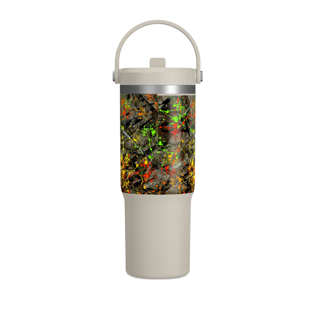 Camouflage Paint Splatter Nomad Tumbler 32oz | Grad Collection