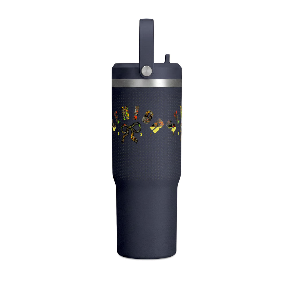 Camo/Yellow Polka Dot Bow Nomad Tumbler — Grad Collection