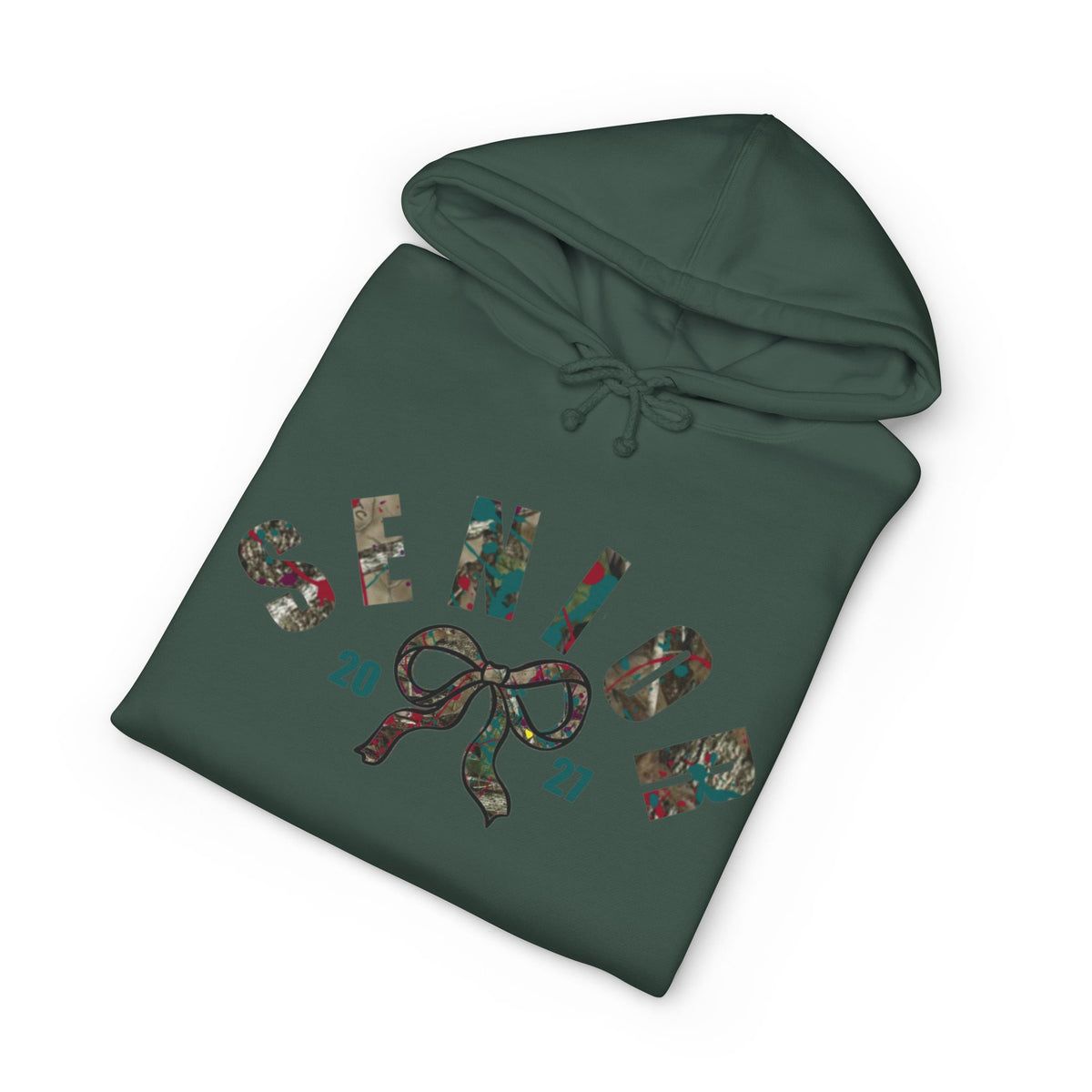 Senior 2027 Camo Bow Hoodie — Grad Collection