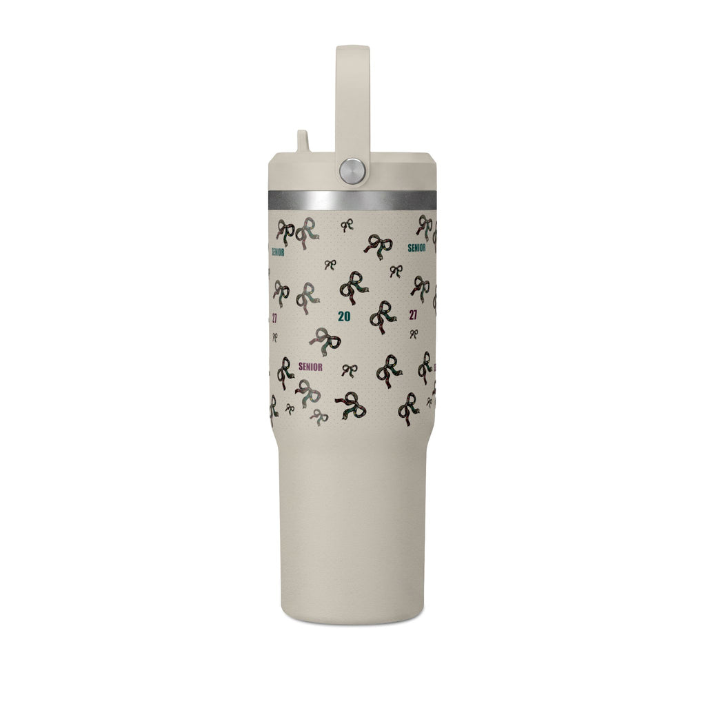 Polka Dot Bow Nomad Tumbler — Grad Collection