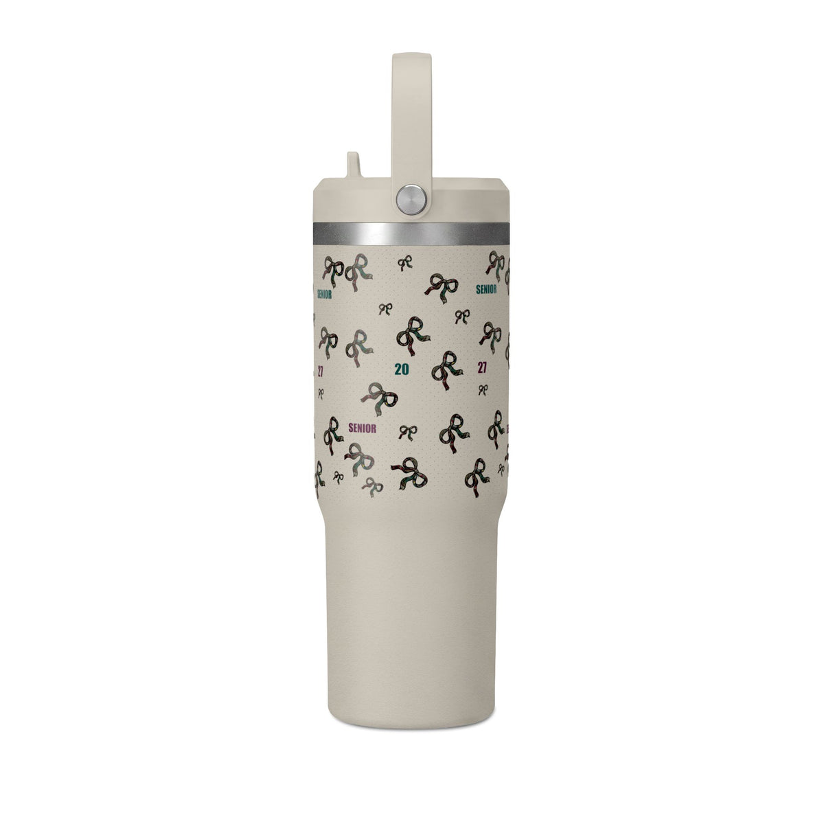 Polka Dot Bow Nomad Tumbler — Grad Collection